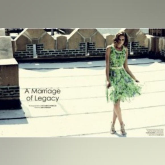 $5,900 NEW OSCAR DE LA RENTA ADOREABLE SILK GREEN IRISES RUNWAY DRESS US 8, 16 - Picture 1 of 16